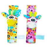 0-12 Months Baby Rattles Toys Animal Socks Wrist Strap +Rattle Baby Foot Socks Bug Wrist Strap Toddler Socks Pacifier Toys