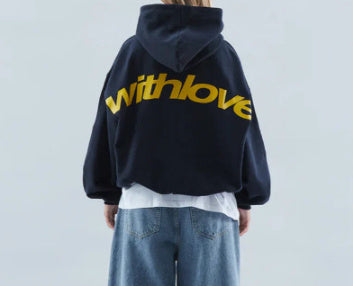 American Retro Angel Letter Printed Hoodie