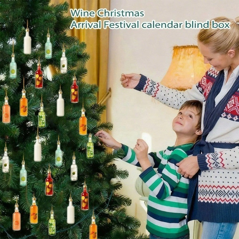 2026 Cocktail Advent Calendar, 24 Days Christmas Countdown Calendar with 24 Mini