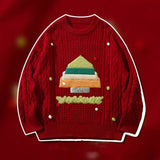 American Hiphop Creative Flocking Couple Christmas Sweater