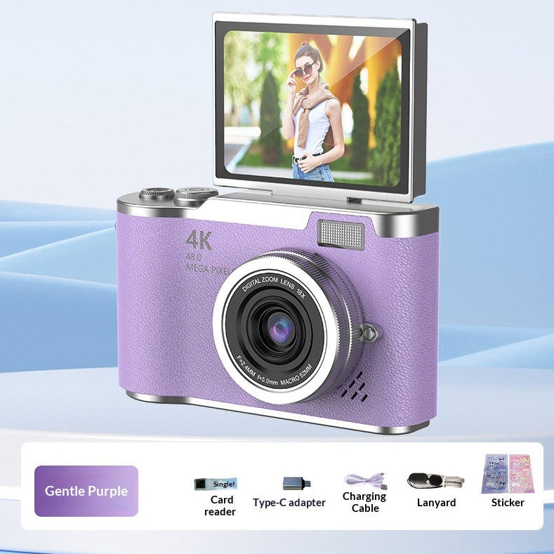 4K Digital Camera With High Pixel Count And HD Quality Perfect For Selfies And Easy Photo Uploads To Your Phone