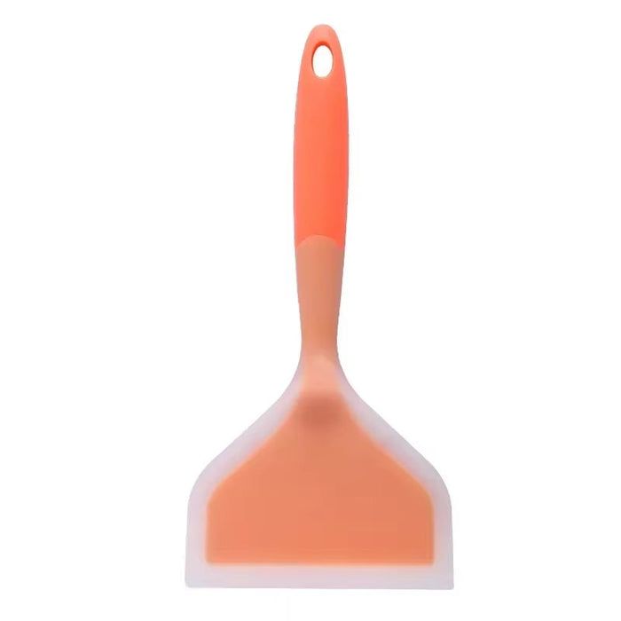 Transparent Two-Color Silicone Wide Mouth Frying Spatula Translucent Jade Cooking Spatula Kitchen Utensils Silicone Spatula