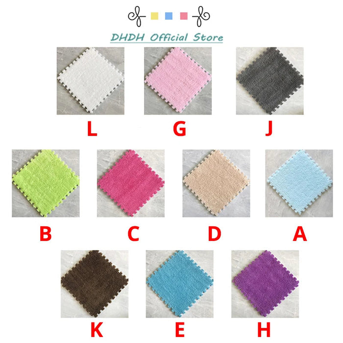 Soft Plush Children'S Mat Baby Play Mat Baby Toys Eva Foam Puzzle Carpet in Children'S Room Keep Warm Playmat 30*30*1CM