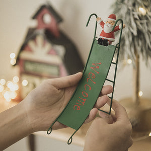Cute Christmas Iron Slide Ornaments Show Window Decorations