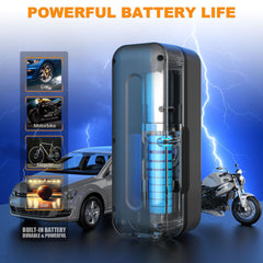 Portable Car Air Pump With Smart Digital Display Universal For Bicycles And Electric Vehicles