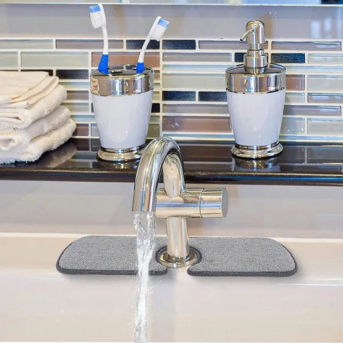 Kitchen Sink Splash Mat Faucet Splash Catcher Countertop Absorbent Mat for Kitchen Bathroom Drying