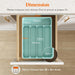 Cutlery Drawer Organiser, Plastic Cutlery Tray for Kitchen Drawer, Utensil Flatware Silverware Holder Divider for Spoons Forks Knives Tableware, 5 Compartment, Turquoise