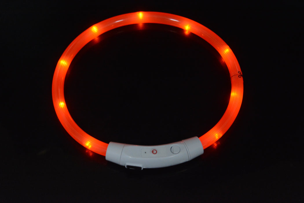 Dog luminous collar luminous pet collar USB charging neck ring LED luminous dog collar