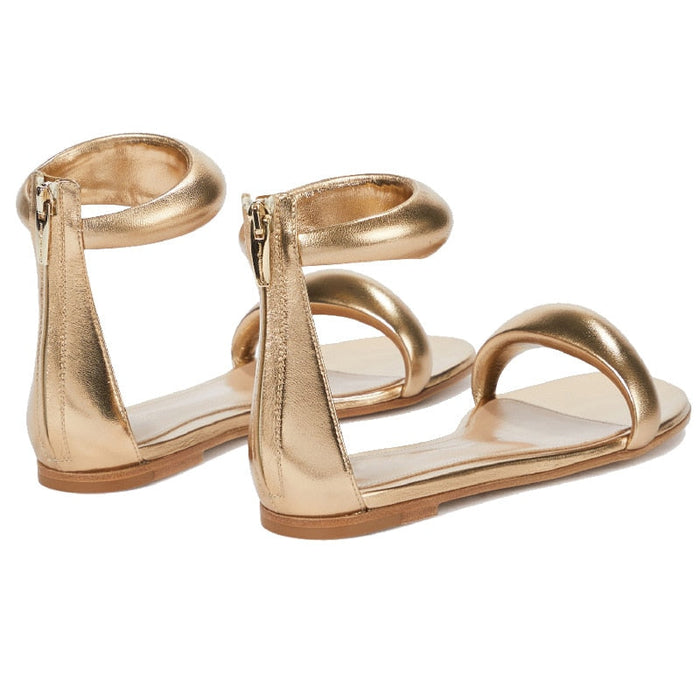 Marc Gianno  Flat Sandals Simple Fish Mouth Zipper