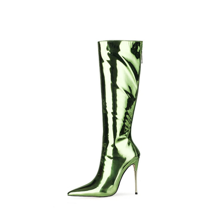 Classics Women High Heel Boots Patent Leather