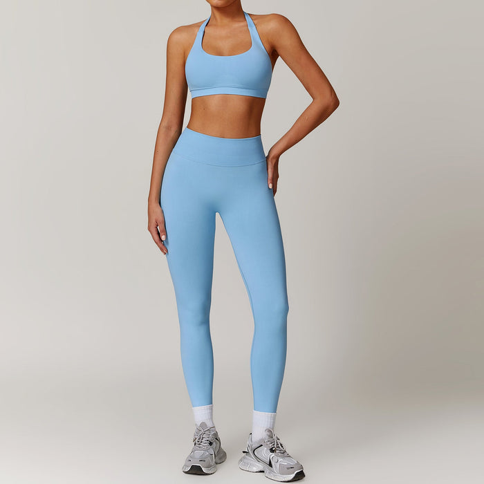 Marc Gianno Hanging neck bra+pants yoga set, sports running set