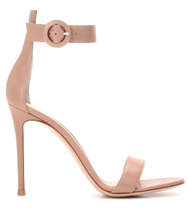 Womens One Line With Ankle Buckle Bag Heel Bare Wine Red