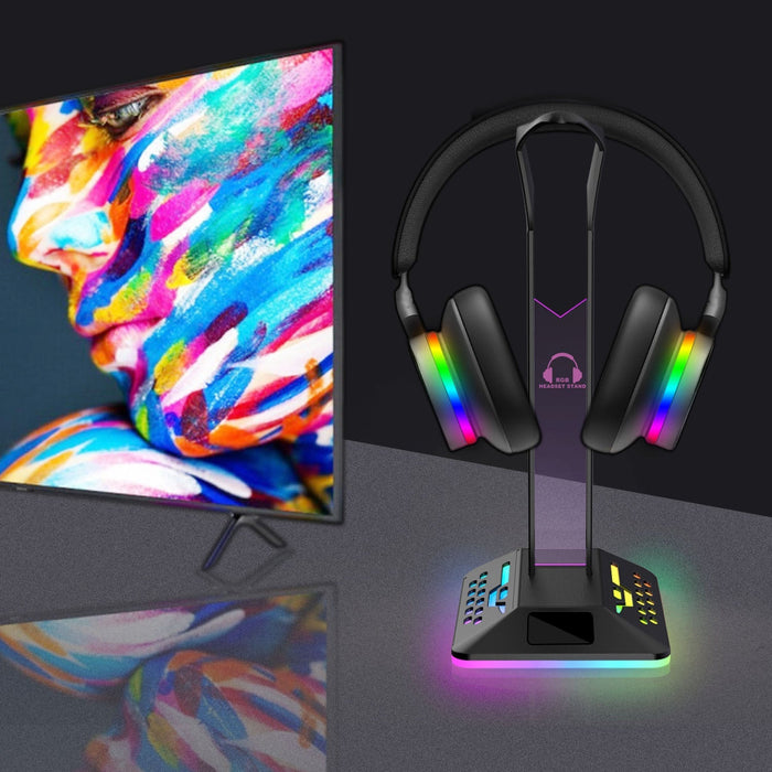 Earphone holder RGB,  color changing and glowing esports RGB