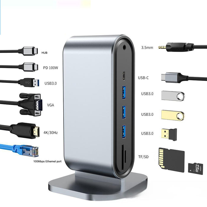 12 in one docking station Typec vertical multi interface suitable for Apple