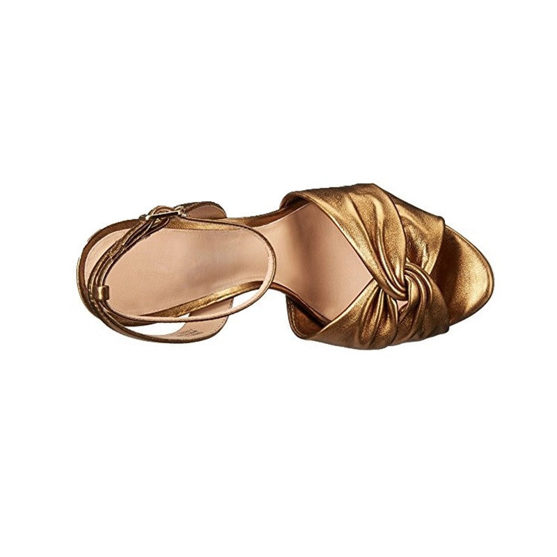 Womens Round Toe Thick Heels