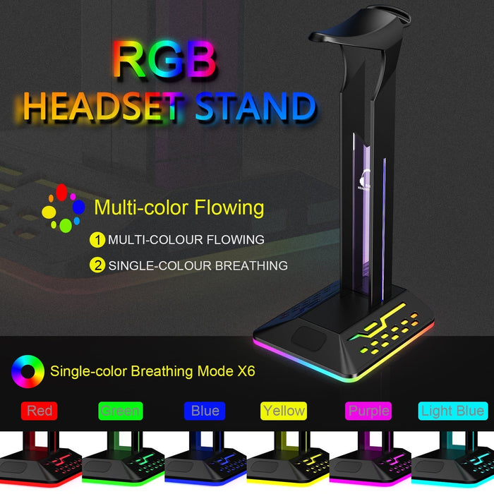 Earphone holder RGB,  color changing and glowing esports RGB