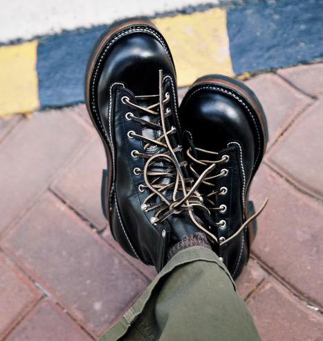 JM 1920S  short-face work boots suede leather Boots Black