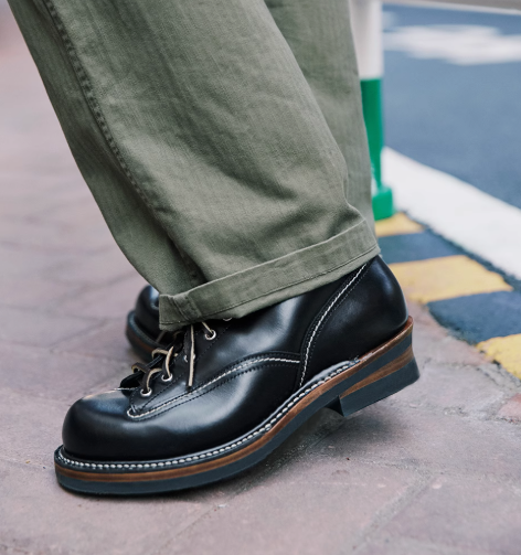 JM 1920S  short-face work boots suede leather Boots Black