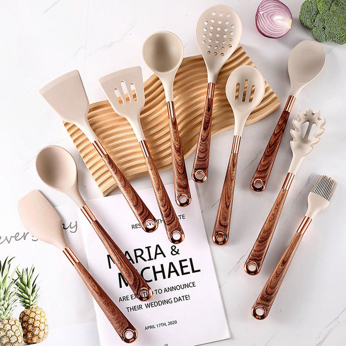 10 Pieces Kitchen Tools Set Wooden