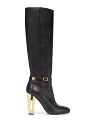 New Hollowed Out Thick  Knee High Boots