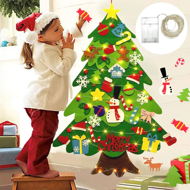 Kids DIY Felt Christmas Tree Merry Christmas Decorations