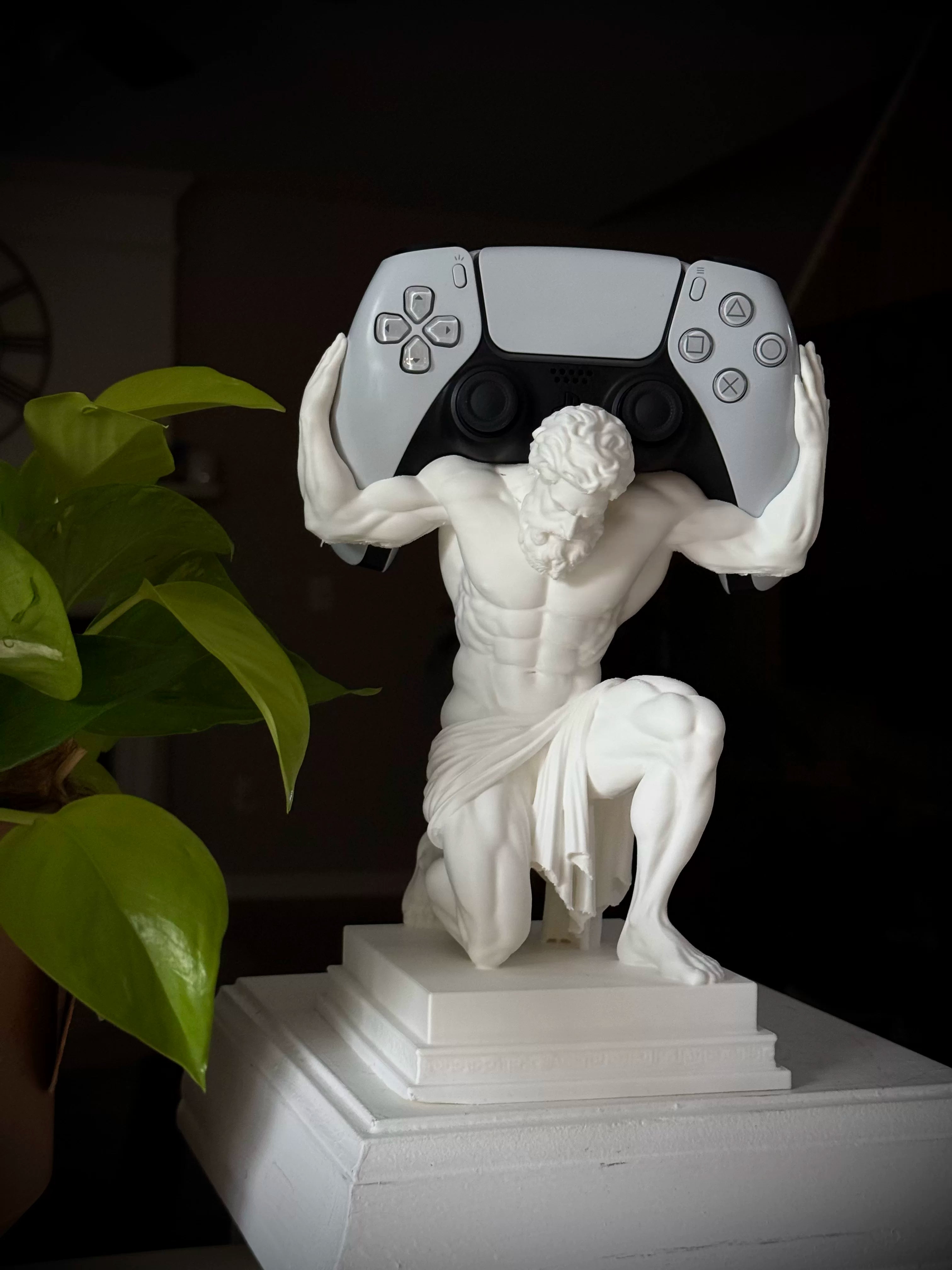 Titan God Figurine Stand for Xbox and PS5 Controllers, Glasses Holder