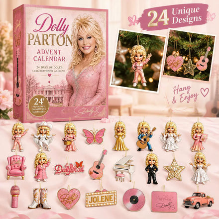 Dolly Parton Christmas Advent Calendar Flat Hanging Ornament Blind Box
