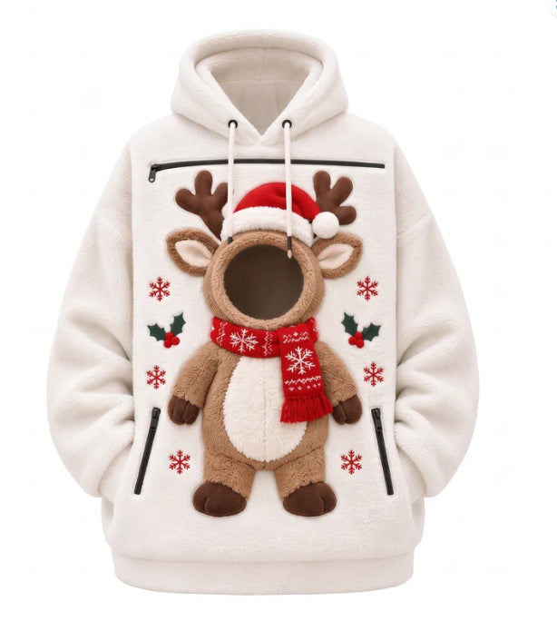 Christmas Theme Pet Hoodie With 3D Print — Pullover Dog Cat Hooded Sweatshirt - 04