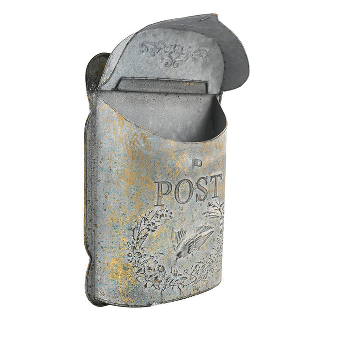 Wrought Iron European Wall Hanging Mailbox Retro Garden Exterior Wall Rainproof