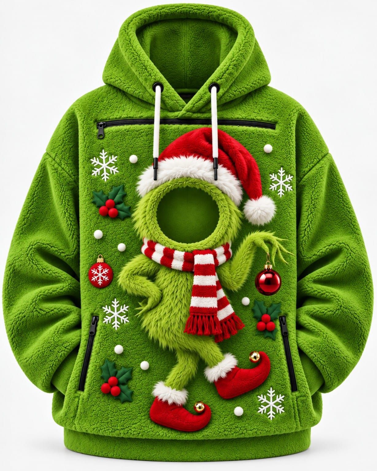 Christmas Theme Pet Hoodie With 3D Print — Pullover Dog Cat Hooded Sweatshirt - 12