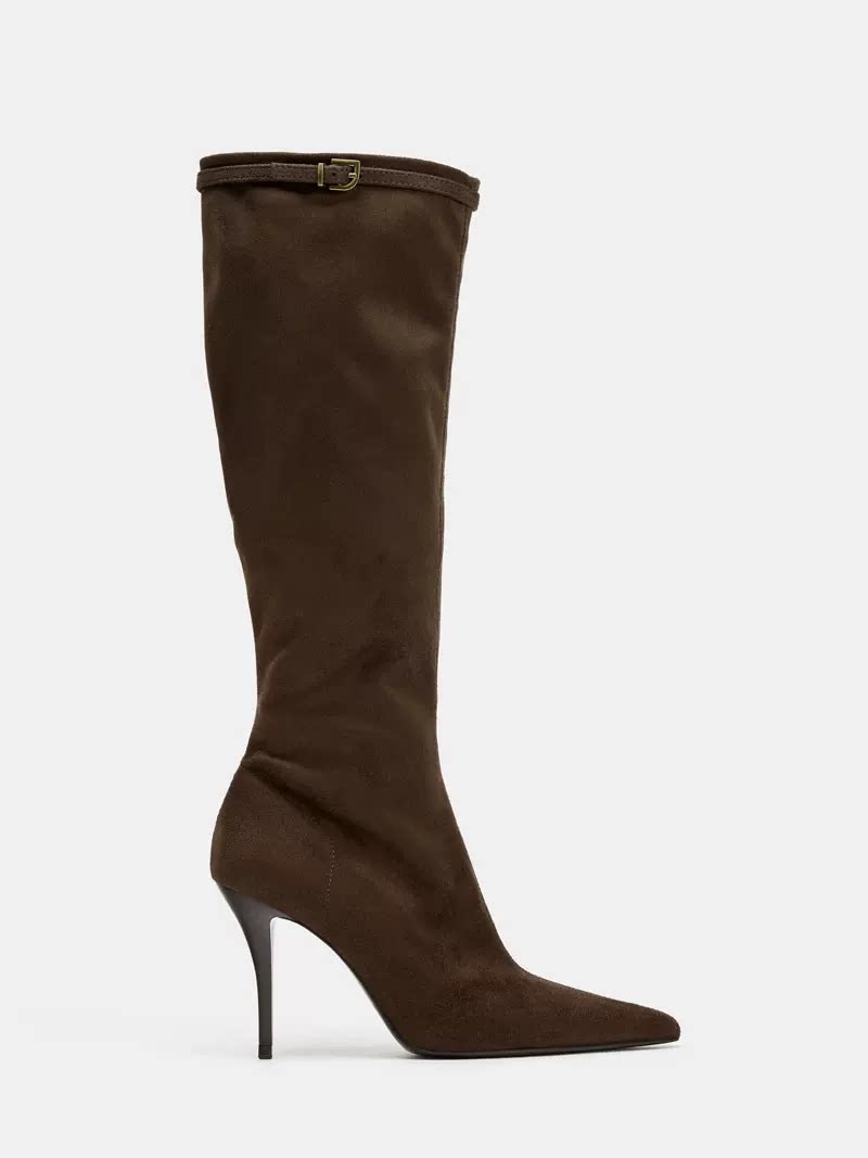Women’s Brown Suede Ankle Boots — Slim Fit Fashion Boots