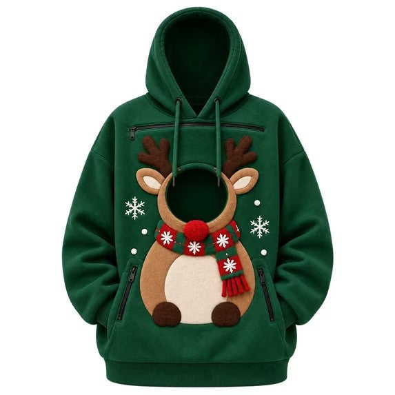 Christmas Theme Pet Hoodie With 3D Print — Pullover Dog Cat Hooded Sweatshirt - 10