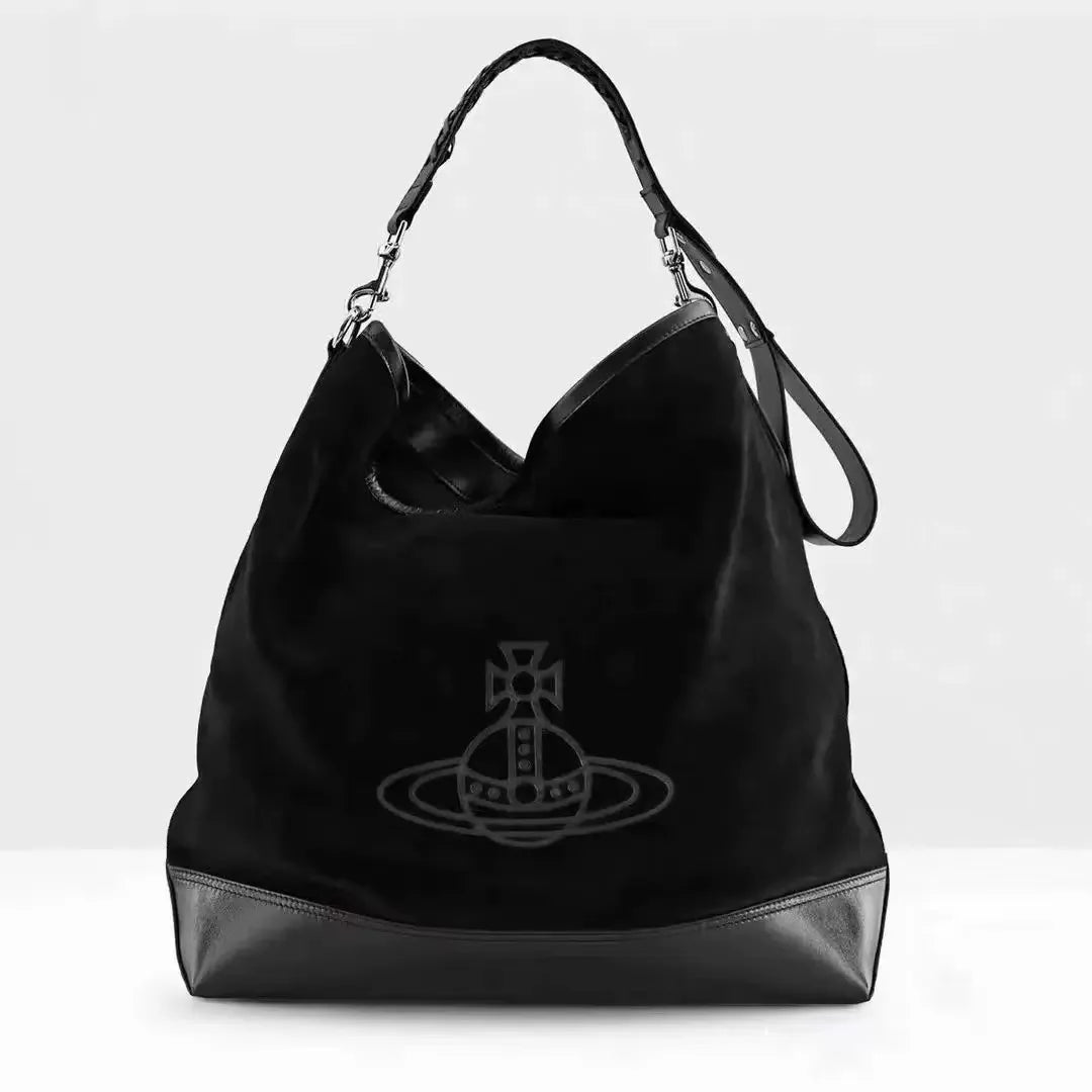 Women's Vintage Saturn Hobo Tote Bag - blk