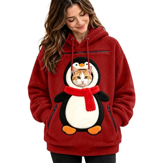 Christmas Theme Pet Hoodie With 3D Print — Pullover Dog Cat Hooded Sweatshirt - 07