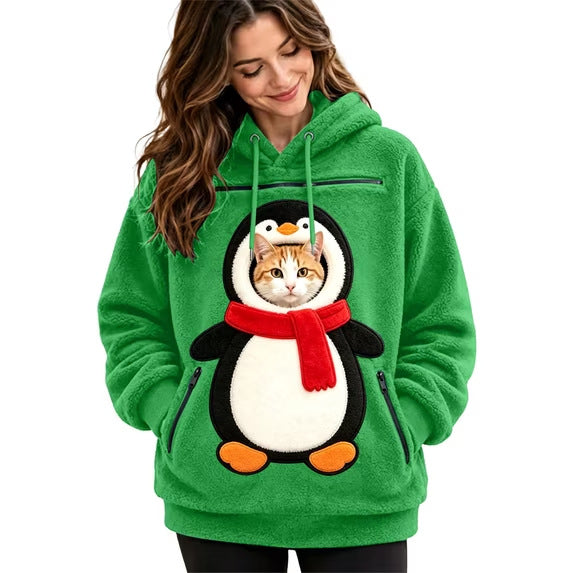 Christmas Theme Pet Hoodie With 3D Print — Pullover Dog Cat Hooded Sweatshirt - 08