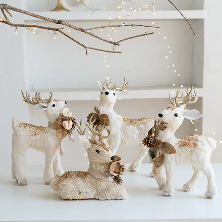 Christmas Reindeer And Squirrel Figurines