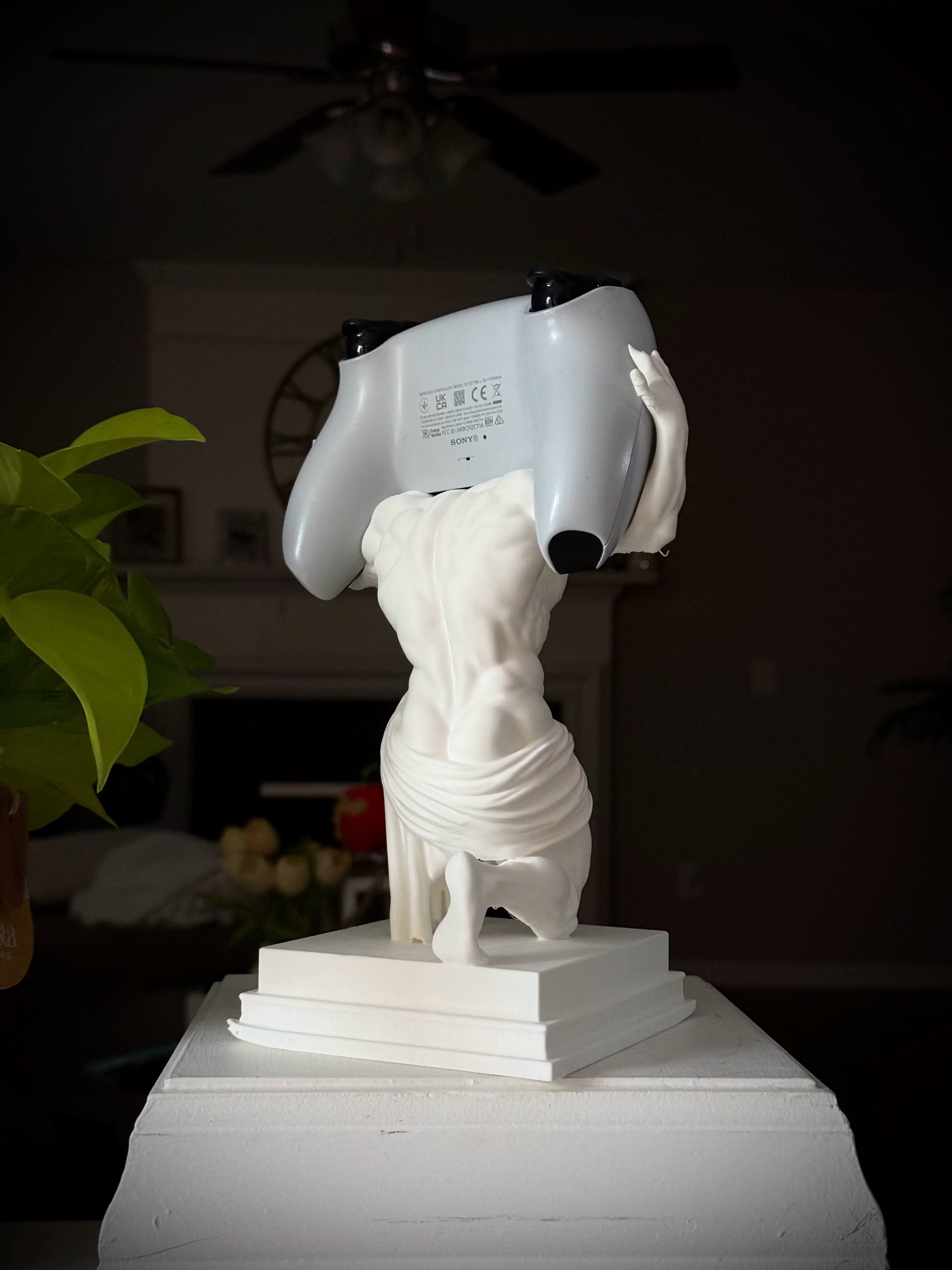 Titan God Figurine Stand for Xbox and PS5 Controllers, Glasses Holder