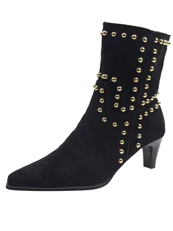 Women’s Brown Suede Western Ankle Boots