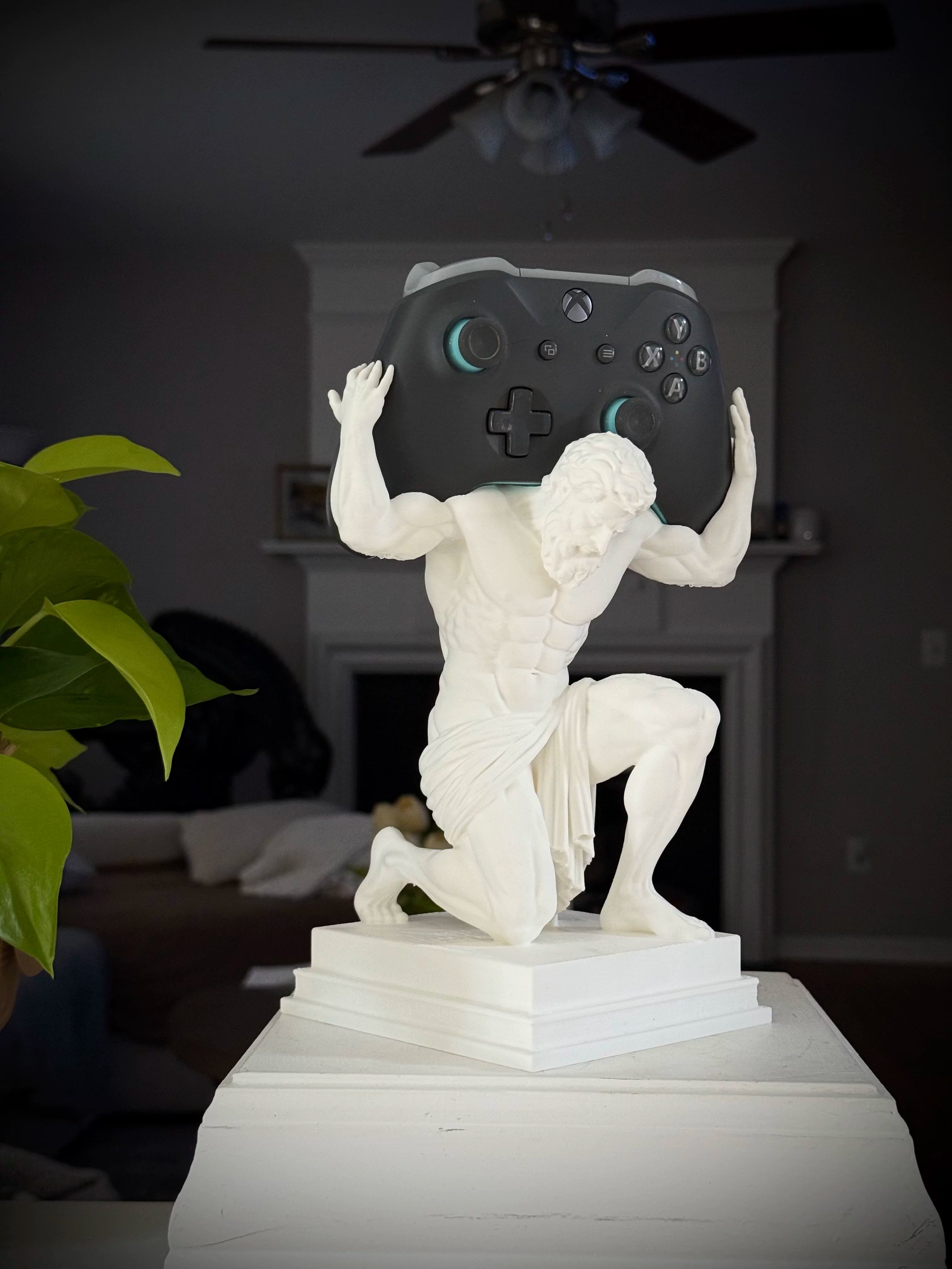 Titan God Figurine Stand for Xbox and PS5 Controllers, Glasses Holder
