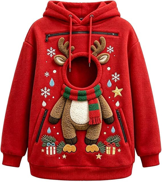 Christmas Theme Pet Hoodie With 3D Print — Pullover Dog Cat Hooded Sweatshirt - 09