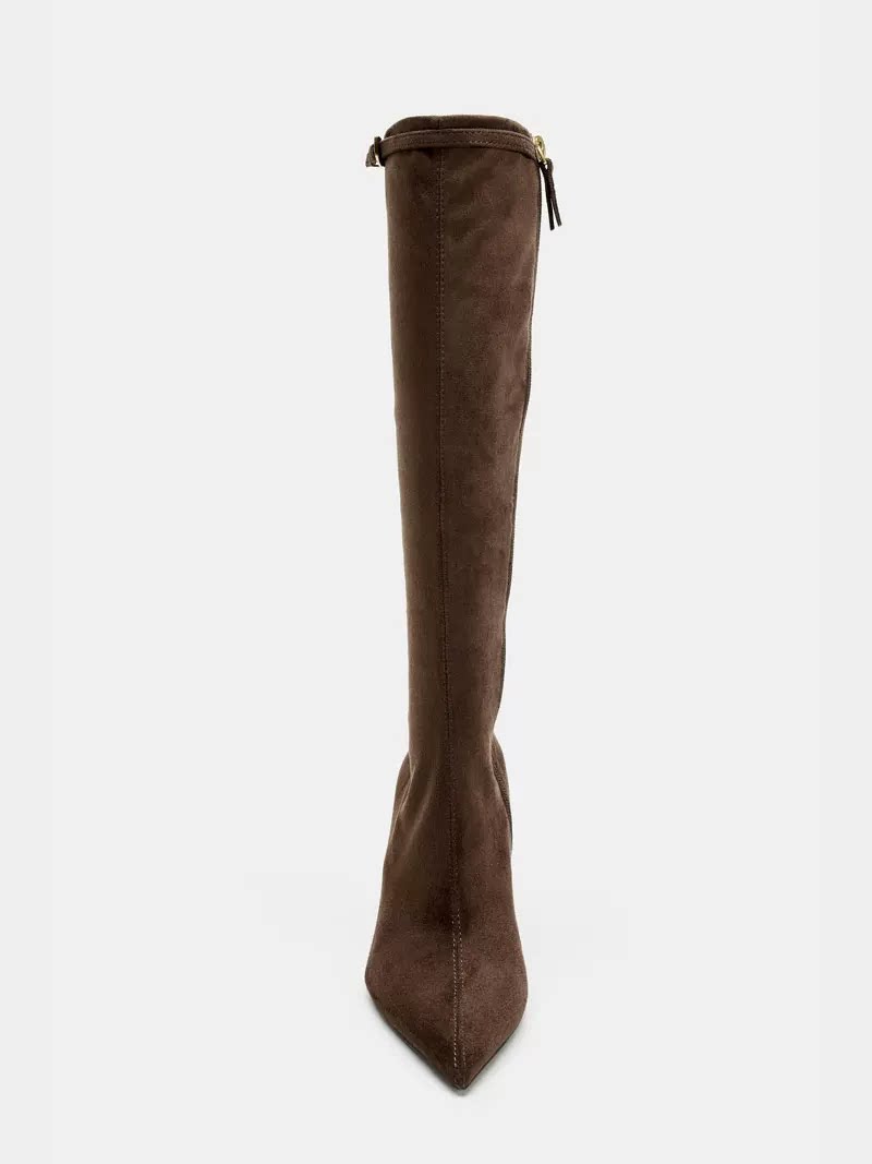 Women’s Brown Suede Ankle Boots — Slim Fit Fashion Boots