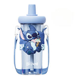 550ml Water Bottle Cute Stitch Mickey Plastic Water Cup