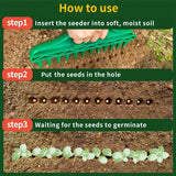 2pcs set Durable Plastic Hand Dibbler Garden Seeder Tool, 12-Hole Fast Seeding