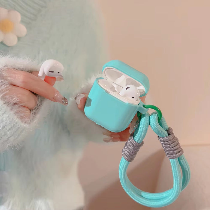 Case for Apple Airpods 1 2 3 4 Pro 3Rd Generation Case Cute with Strap Fundas Earpods Soft Cover for Airpods Pro 2 Case Silicone