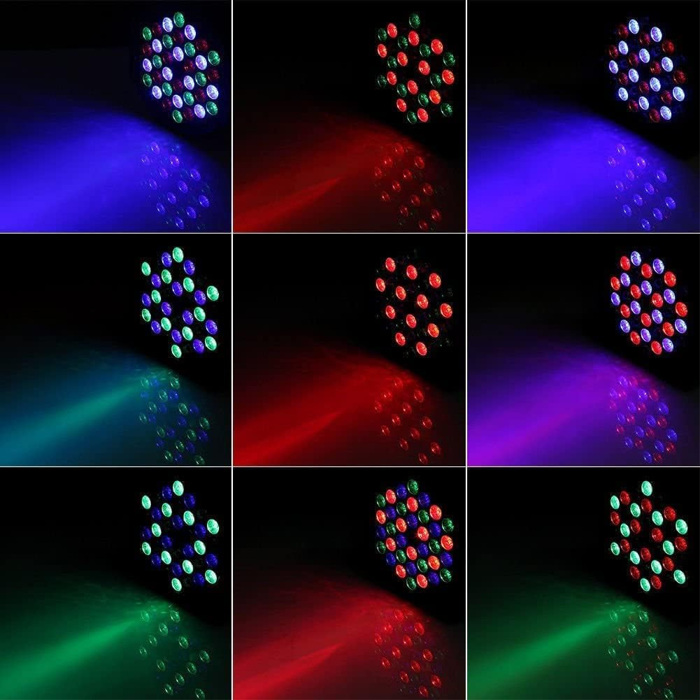 8 Pack RGB 36 LED Stage Lights with Remote Control, 72W LED Par Can Light Console 7CH Control, 7 Modes Disco Lights for Parties Wedding Club Party Concert Bars Show