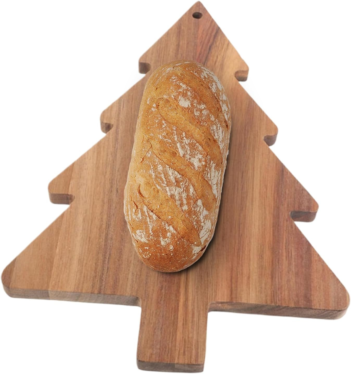 Wooden Christmas Tree Chopping Board, 38X24X1.3Cm Christmas Tree Shaped Cheese Board, Multi-Functional Food Serving Tray Cutting Boards, Kitchen C-Hristmas Decoration for Cheese Sushi Bread