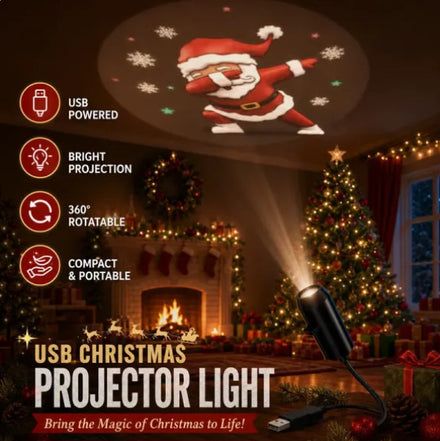 Plug-and-play HD Christmas Projector