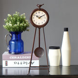 American Retro Iron Art Clock Creative Living Room Decoration
