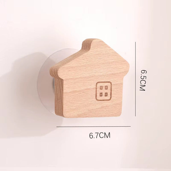 1Pcs Animal Wooden Hooks Cute Room Decor Hook Wall Keychain Coat Hook Home Door Wood Hook Hanger Kitchen Accessories Gadget