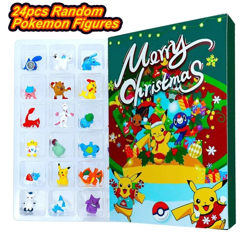 2026 Pokemon Advent Calendar Mini Figures Gift Box Pikachu Bulbasaur Christmas T